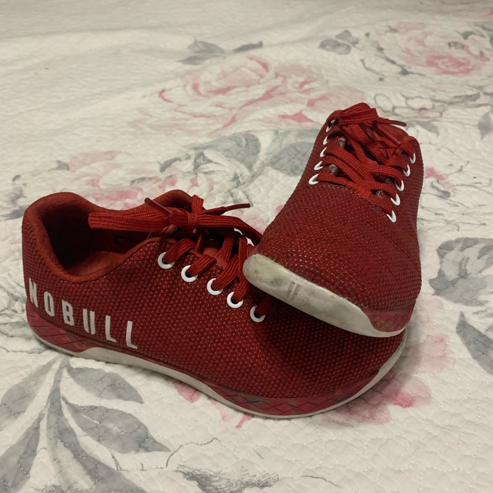 Red No Bull cross training shoes size 8